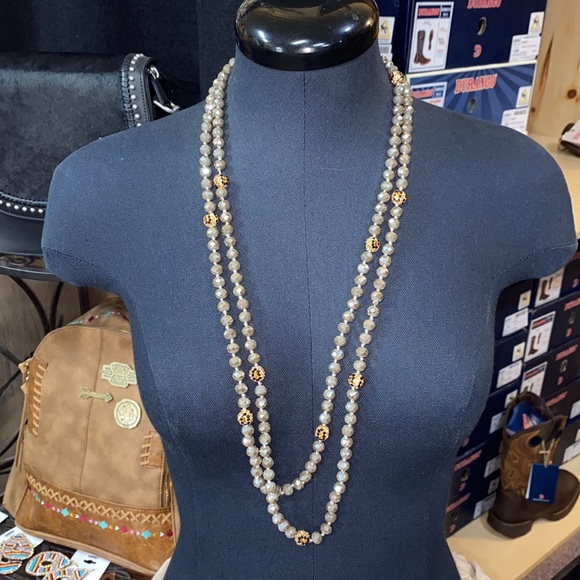 Boutique 9 Jewelry - Colorful Crystal Beaded Necklace Long Leopard Bead